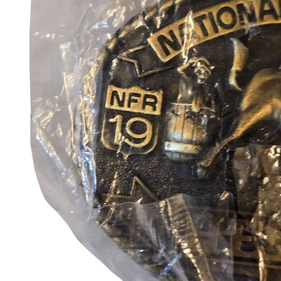 1981 NFR Belt Buckle Hesston NOS Bull Rider Clown Cowboy National Finals Rodeo - Picture 6 of 12